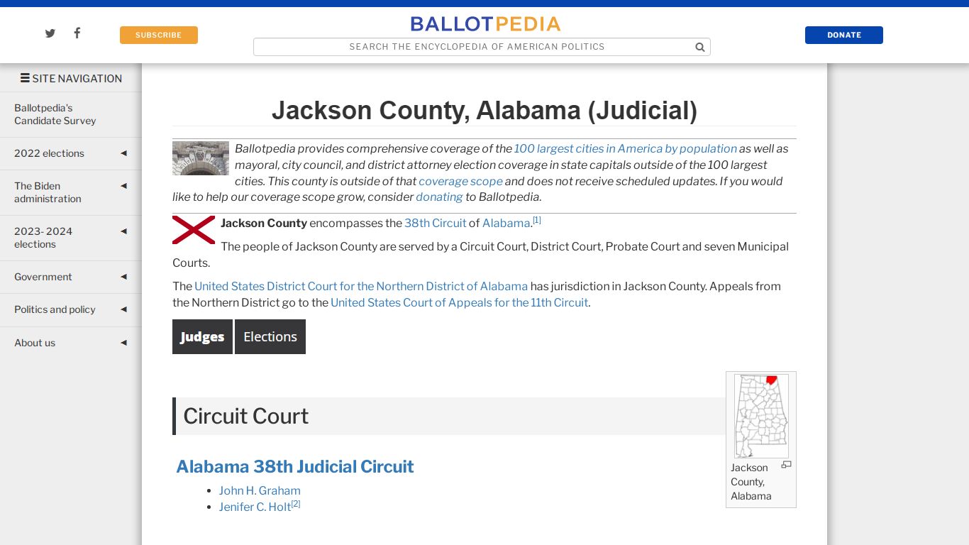 Jackson County, Alabama (Judicial) - Ballotpedia